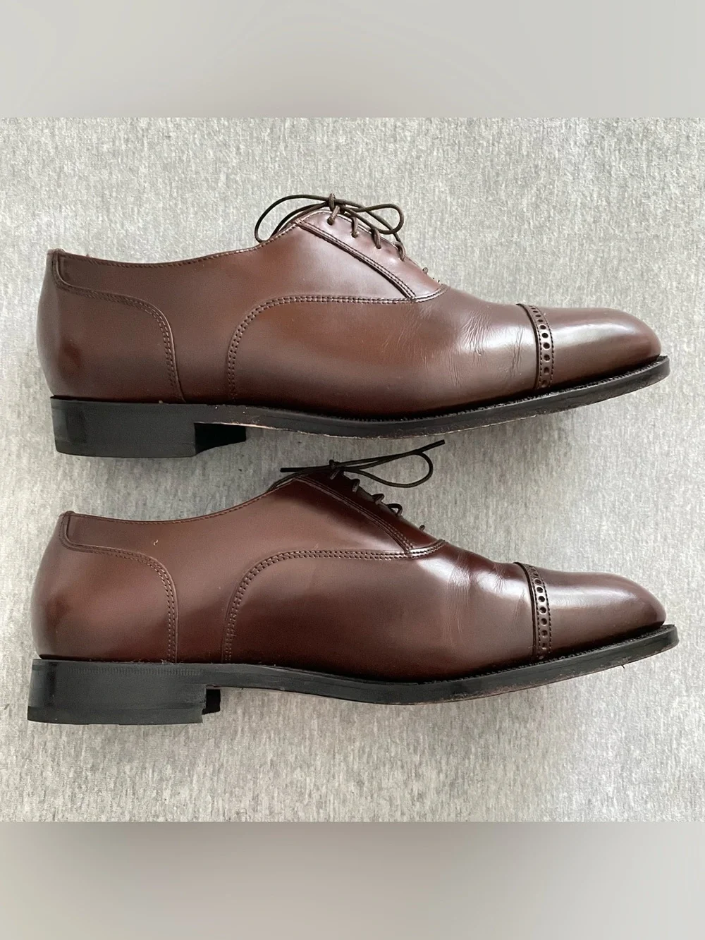 Florsheim Men's 8.5EEE Brown Cap-Toe Lace Up Oxford Dress Shoes